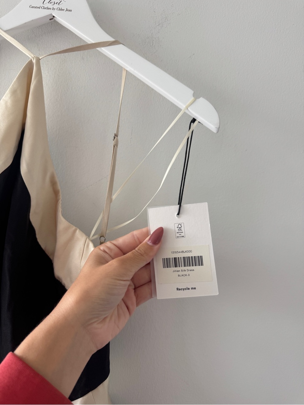 REFORMATION Jillian Silk Dress in Black - Picture 4 of 7